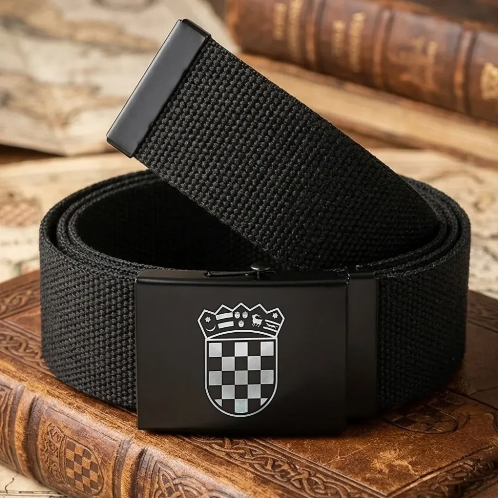 Remen od čvrstog pletiva s metalnom kopčom na koju je laserski ugraviran službeni grb RH