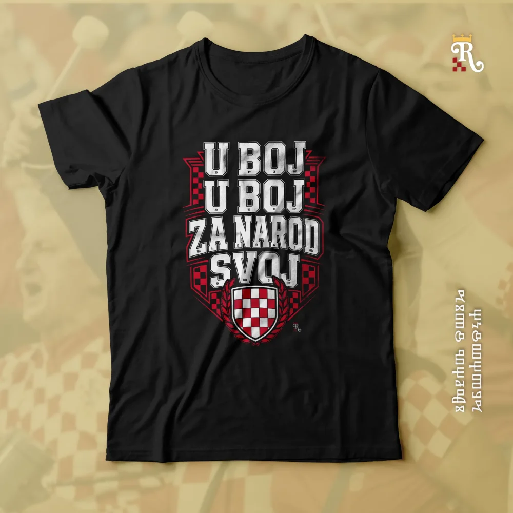 Navijačka majica U boj, U boj, za narod svoj - Regnum.hr crna